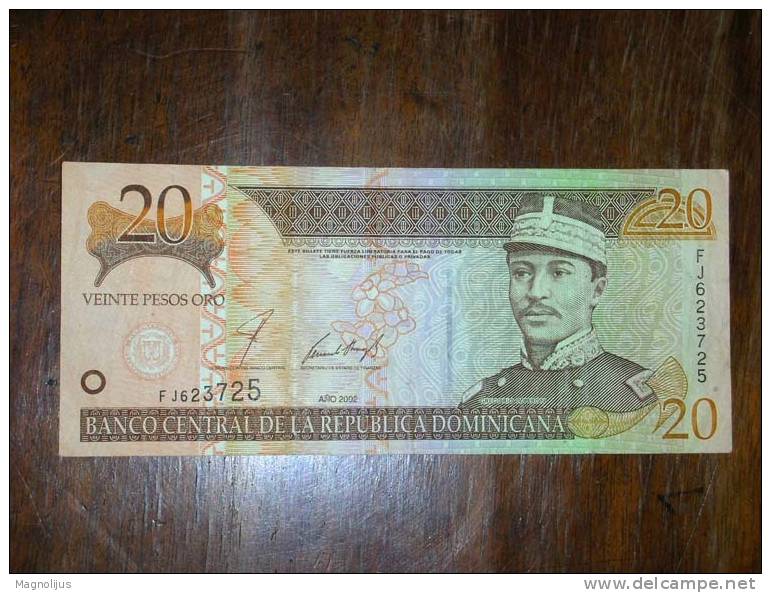 Dominicana,Banknote,Paper Money,Bill,Geld,20 Pesos Oro,2002 - Dominicaine