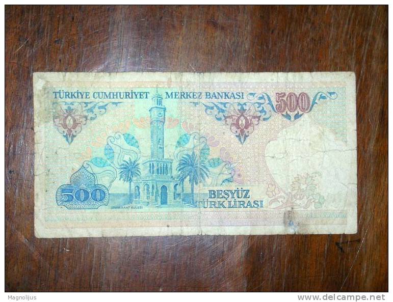 Turkey,Banknote,Paper Money,Bill,Geld,500 Lirasi,1970,Damaged - Turquie