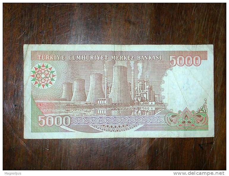 Turkey,Banknote,Paper Money,Bill,Geld,5.000 Lirasi,1970 - Türkei