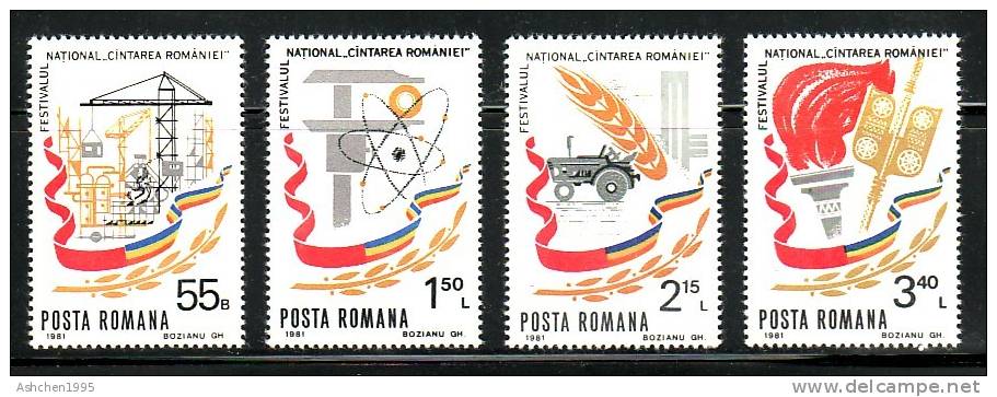 Romania Rumanien 1981, Mi 3803-3806, Singing Romania Festival --- MNH ** - Unused Stamps