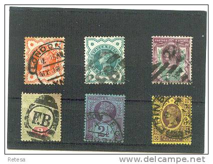 GREAT BRITAIN 91/96  VICTORIA  1887/1900 GESTEMPELD - Used Stamps