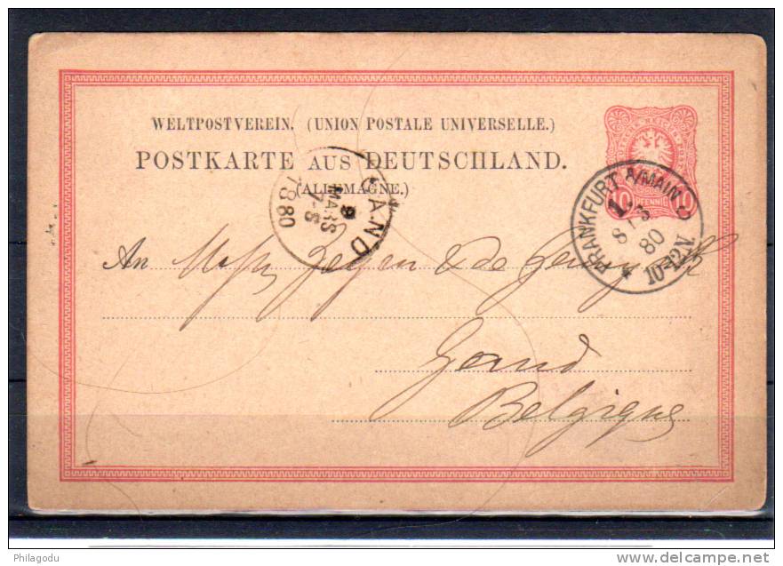 Allemagne 1880, Entier Carte Postale  8/3/80 - Autres & Non Classés