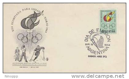 Argentina 1964 Tokyo Olympic Games FDC - Summer 1964: Tokyo