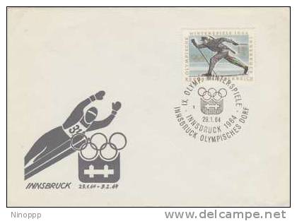 Austria -1964 Innsbruck Winter Games Souvenir Cover - Hiver 1964: Innsbruck