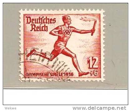 III-Mi.Nr.613 O/ (1936) Olympiade, 12 Pfg. - Gebraucht