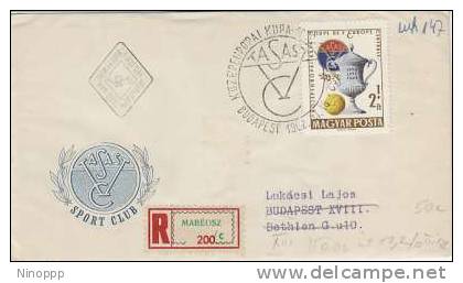 Hungary 1962 Soccer European Cup Registered Cover - Other & Unclassified