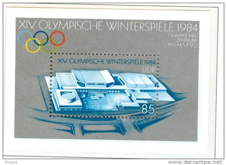 East Germany Set And Block Mint Without Hinge - Inverno1984: Sarajevo