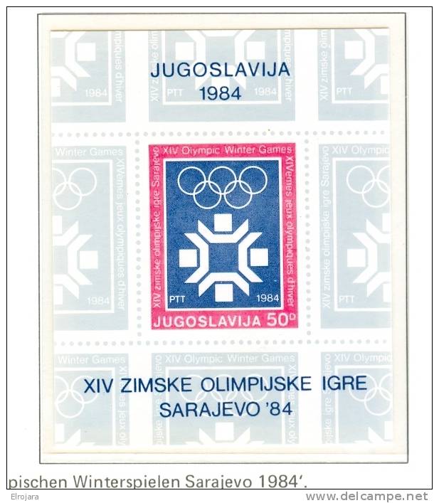Jugoslavien 6 Marken Und Block ** - Winter 1984: Sarajevo