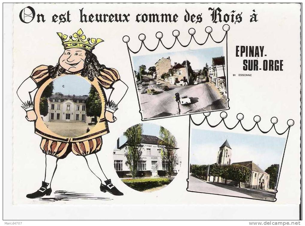 EPINAY Sur ORGE 91 Essonne On Est Heureux Comme Des Rois à Editions Combier Carte Dentelée Véritable Photo - Epinay-sur-Orge
