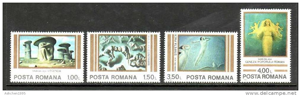 Romania Rumanien 1982, Mi 3892-3895, Sabin Balasa Paintings --- MNH ** - Nuovi