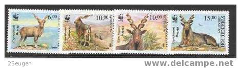 UZBEKISTAN  1995 W.W.F. GOAT SET  MNH - Ouzbékistan