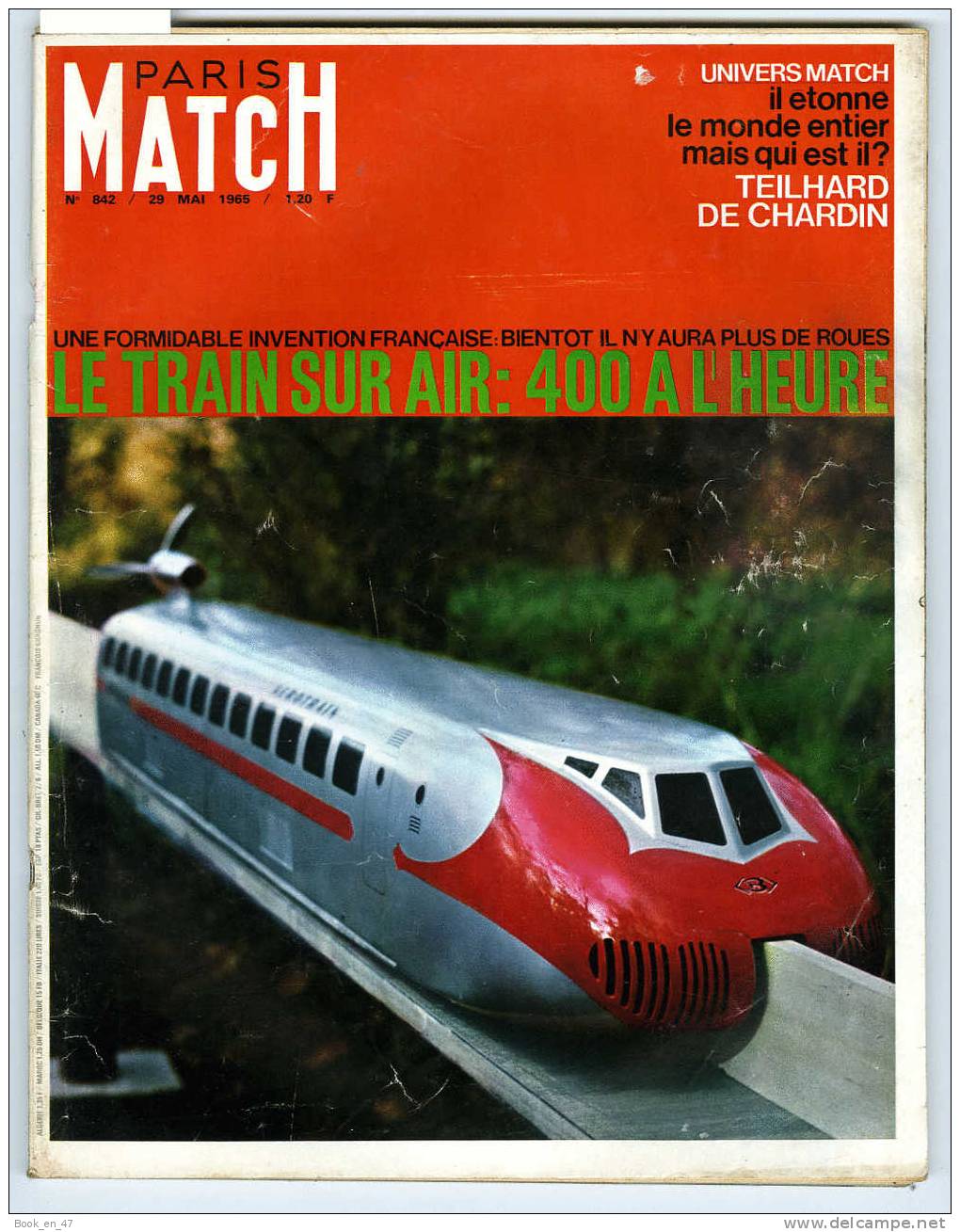 {10835} Paris Match N° 842. Train Sur Air Bachot De Gaulle St Domingue Garmisch Avalanche De Chardin Jonque De Funès - Gente