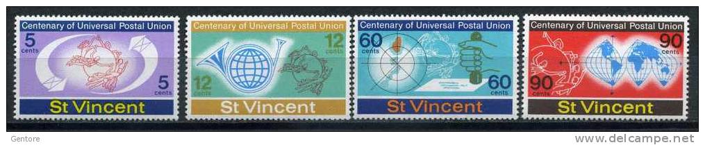 SAINT VINCENT 1974 50° Years UPU Yvert Cat N° 357/60  Absolutely Perfect MNH ** - U.P.U.