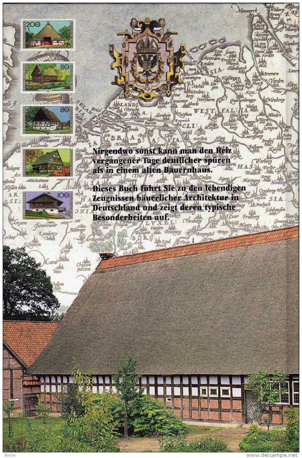 Geschenk-Buch Edition Bauernhäuser Deutschland Mit 4 Sets **/o 41€ Oberbayern Sachsen Architectur Stamps Book Of Germany - Boeken & Catalogi