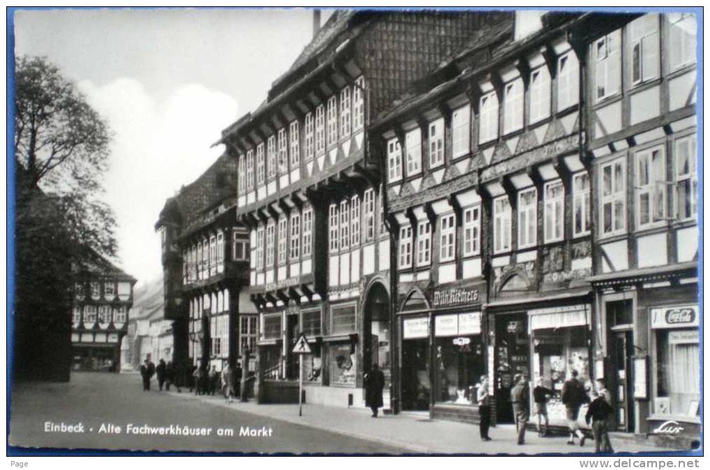 Einbeck,Alte Fachwerkhäuser Am Markt,1960,Ratsapotheke,Geschäft Wilhelm Riechers, - Einbeck