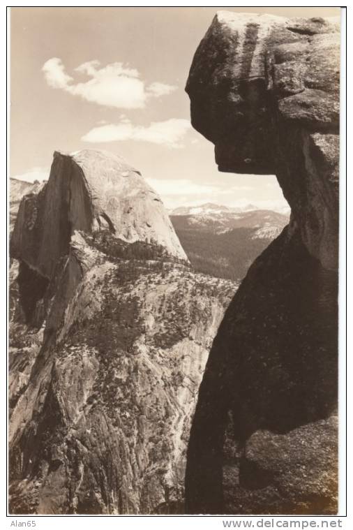 Half Dome Yosemite Park Real Photo Postcard - Yosemite