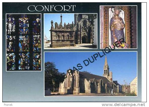 CP29716 - MEILLARS-CONFORT - L´Eglise De Confort, Le Vitrail Du XVI° - Le Calvaire Et N.D. De Confort - Autres & Non Classés