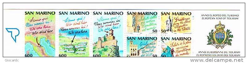 SAN MARINO CAT.UNIF.L2 LIBRETTO DI 1 SERIE  - 1990 ANNO EUROPEO DEL TURISMO - NUOVO ** - Cuadernillos