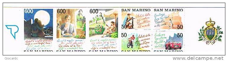 SAN MARINO CAT.UNIF.L3    LIBRETTO DI 1 SERIE  - 1992 ATTRATTIVE TURISTICHE DI SAN MARINO - NUOVO ** - Cuadernillos