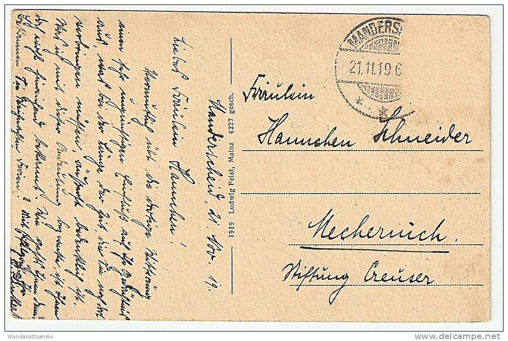 AK 4227 Manderscheid I. Eifel Die Beiden Burgen 21.11.19. 6 MANDERS Nach Mechernich Briefmarke Entfernt - Manderscheid
