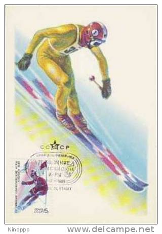 Russia - 1988 Calgary Winter Olympics ,Skier  Maximum Card - Inverno1988: Calgary