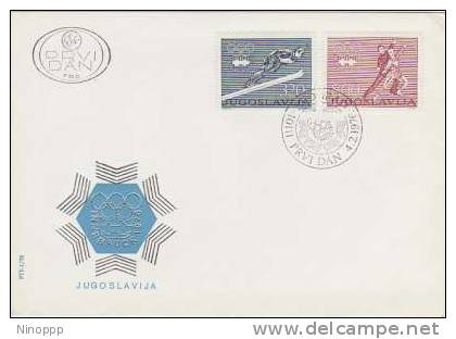 Yugoslavia- 1976 Innsbruck Olympics FDC - Hiver 1976: Innsbruck