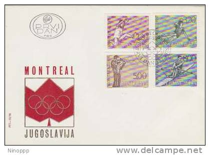 Yugoslavia -1976 Montreal Olympics FDC - Summer 1976: Montreal