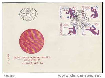 Yugoslavia -1984 Los Angeles Olympic Games FDC - Summer 1984: Los Angeles