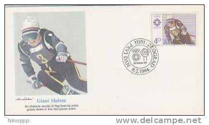 Yugoslavia -1984 Sarajevo Olympics ,Giant Slalom, Souvenir Cover - Winter 1984: Sarajevo