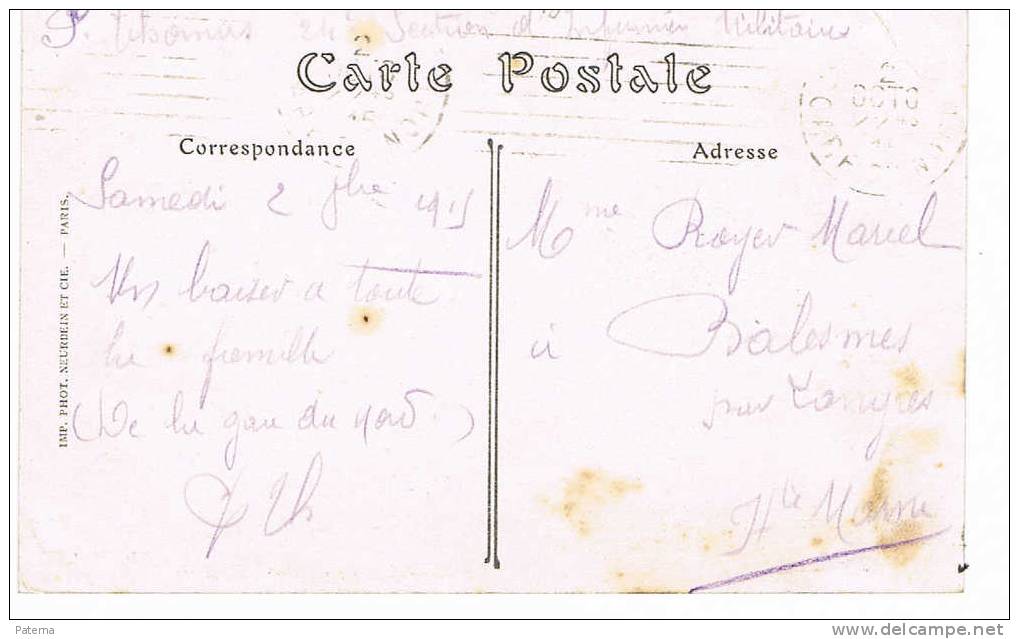 Postal, FRANCIA , Franquicia Militar, 75 Regimiento Infanteria, Post Card, Postkarte - Militaire Zegels