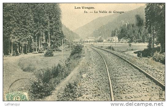 VOSGES -ref 88836- La Vallee De Granges - Plan Rails Ligne De Chemin De Fer - Carte Bon Etat - - Granges Sur Vologne