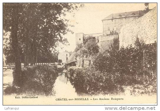 VOSGES -ref 88815- Chatel Sur Moselle - Les Anciens Remparts   - Carte Bon Etat - - Chatel Sur Moselle