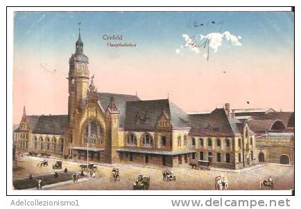 36710)cartolina Illustratoria Krefeld - Hauptbahnhof - Krefeld