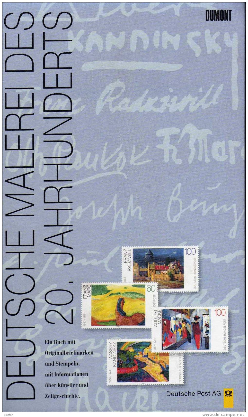 Briefmarken-Buch Edition Malerei 20.Jahrhundert Deutschland 5 Serien O 24€ Grosz Marc Macke Art Stamps Book Of Germany - Peinture & Dessin