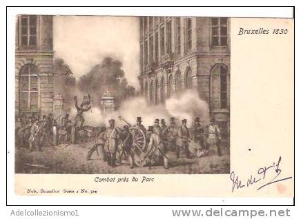 36723)cartolina Illustratoria Bruxelles - 1830 - Combat Press Du Parc - Fêtes, événements