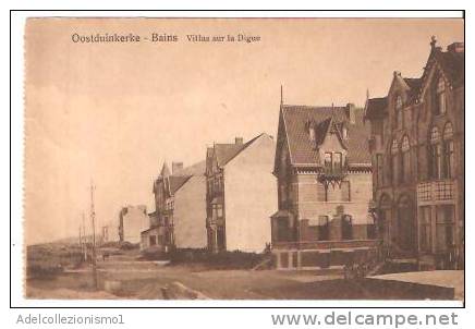 36742)cartolina Illustratoria Oostduinkerke - Bains , Villas Sur La Digue - Oostduinkerke