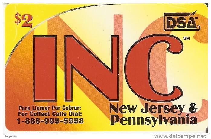 TARJETA DE ESTADOS UNIDOS DE NEW JERSEY & PENNSYLVANIA - Other & Unclassified