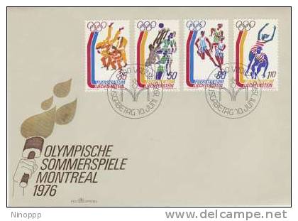 Liechtenstein-1976 Montreal Olympics FDC - Summer 1976: Montreal