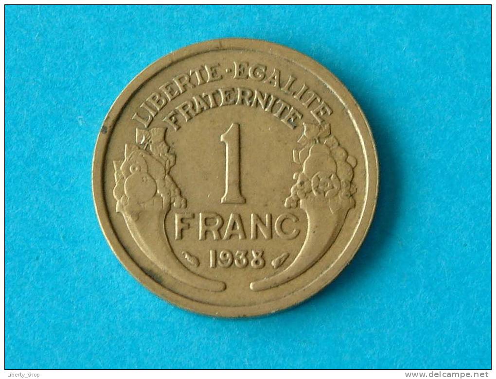 1938 - 1 FRANC / KM 885 ( For Grade, Please See Photo ) !! - Autres & Non Classés