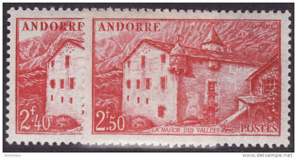 ANDORRE / FRANCE  /  1944  /  Y&T N°104 à 105 * MH - Ungebraucht