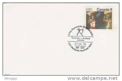Canada-1976 Montreal Olympics, Archery Joliette,souvenir Cover - Sommer 1976: Montreal