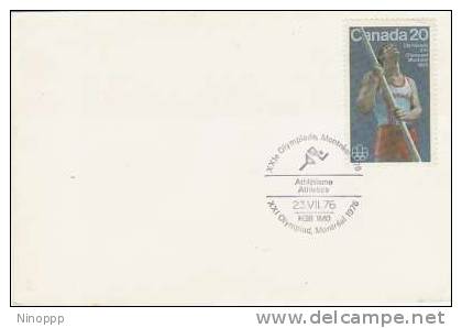 Canada-1976 Montreal Olympics,Athletics Souvenir Cover - Summer 1976: Montreal