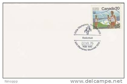 Canada-1976 Montreal Olympics,Basketball,souvenir Cover - Sommer 1976: Montreal