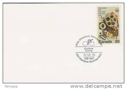 Canada-1976 Montreal Olympics,Cycling,souvenir Cover - Summer 1976: Montreal