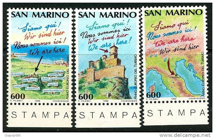 ● San MARINO 1990 - TURISMO - Al FACCIALE - Serie Completa ** - Cat. ? €  - Lotto N. 398 - Unused Stamps