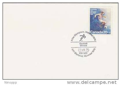 Canada-1976 Montreal Olympics,Football,souvenir Cover - Sommer 1976: Montreal