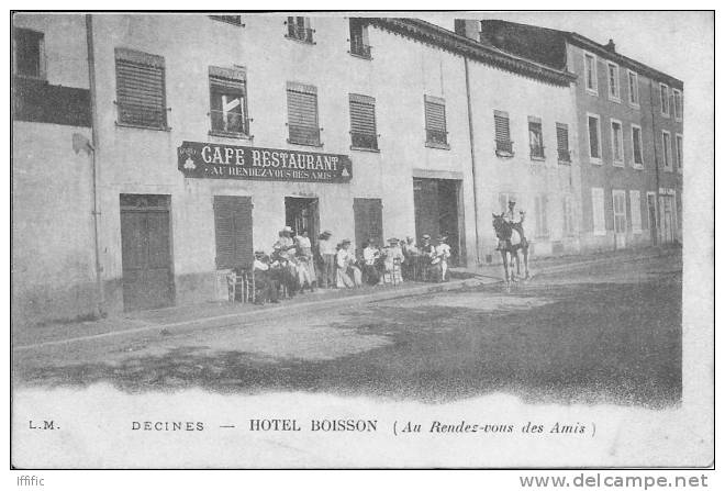 69-Decines-Hotel Boisson- Au Rendez Vous Des Amis-(belle Animation,cavalier ) - Autres & Non Classés