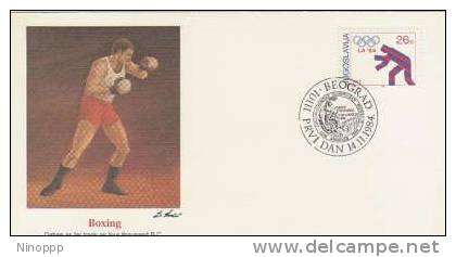 Yugoslavia-1984 Los Angeles Olympics,Boxing,souvenir Cover - Ete 1984: Los Angeles