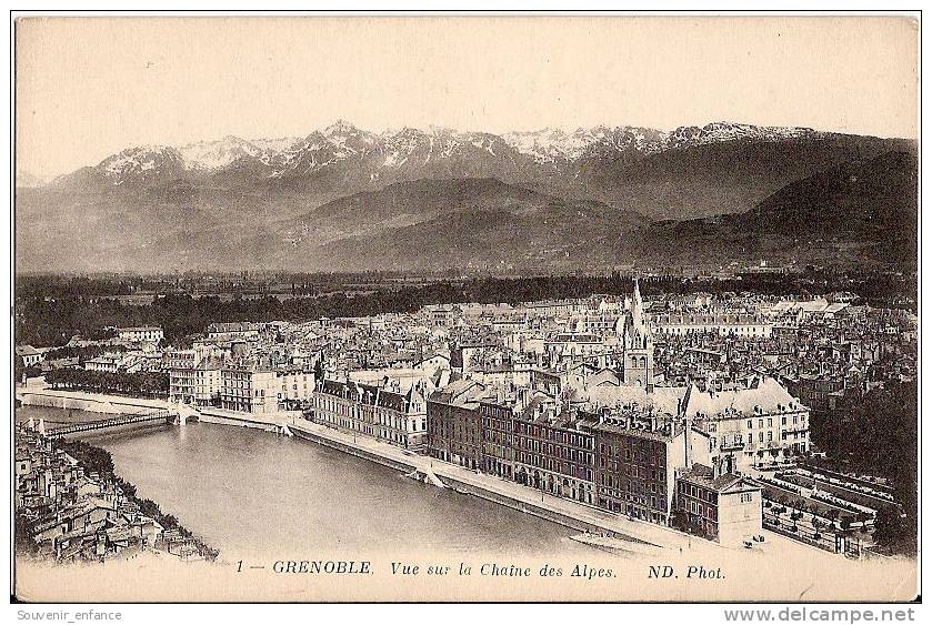 CPA Grenoble 38 Isère Vue Sur La Chaîne Des Alpes - Grenoble
