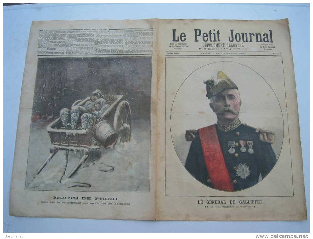 LE PETIT JOURNAL N° 0009 DU 24/01/1891 LE GENERAL GALLIFFET + LES RAMONEURS DE FOUGERES - Le Petit Journal